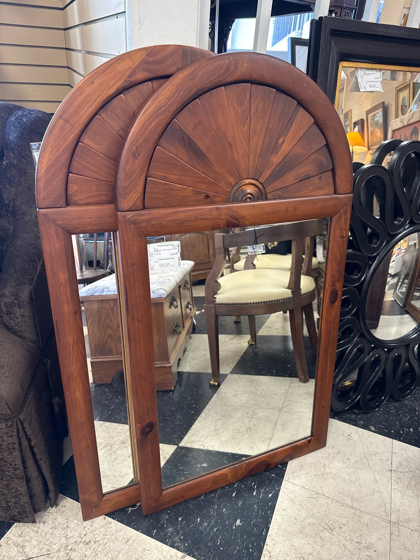 (24x44) Ethan Allen Country Craftsman Pine Mirror