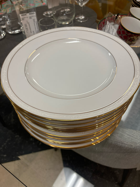 NORITAKE White Scapes Dinner Plates (SET 12)