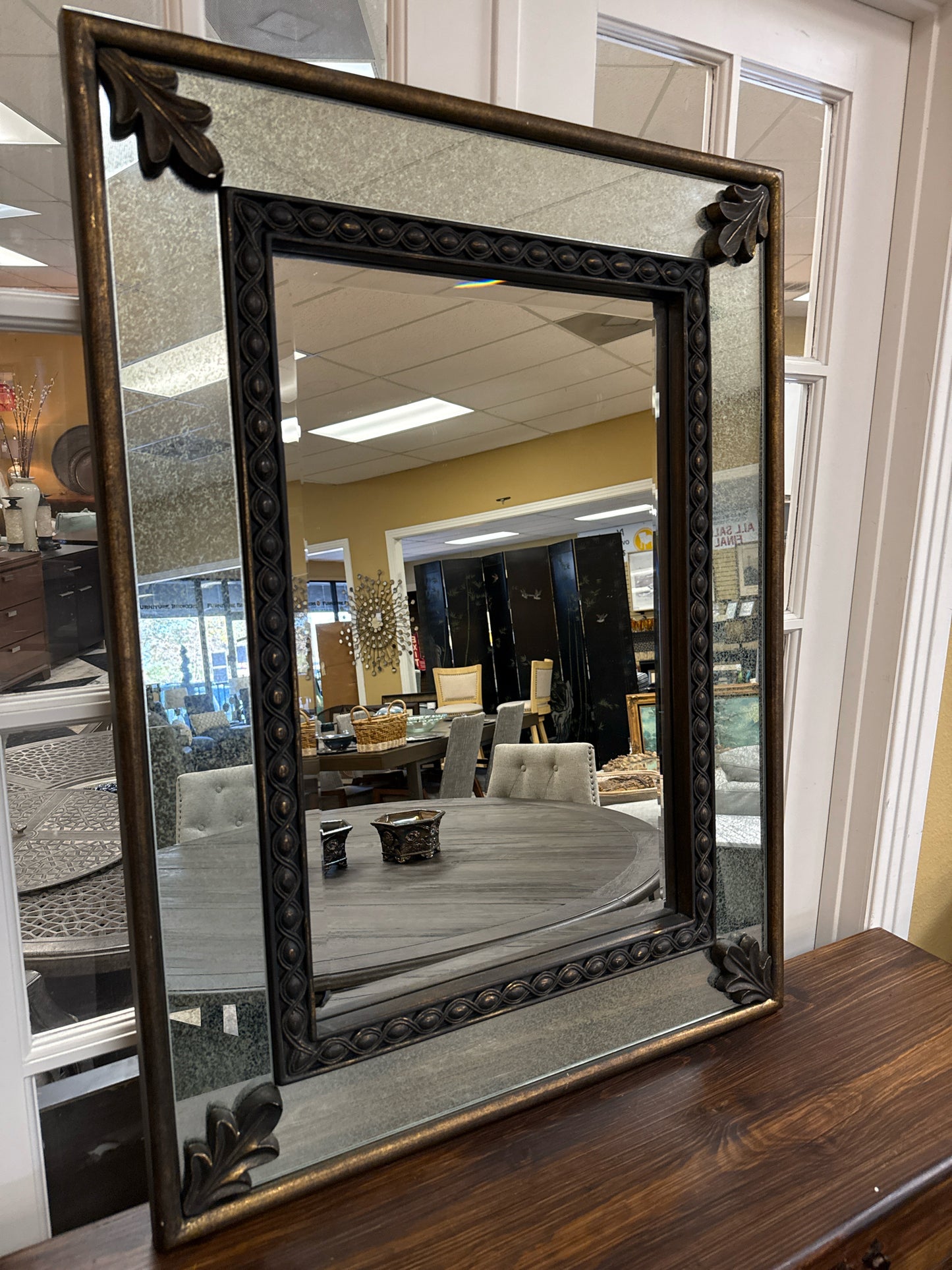 Embellished Beveled Framed Mirror (30" x 40")