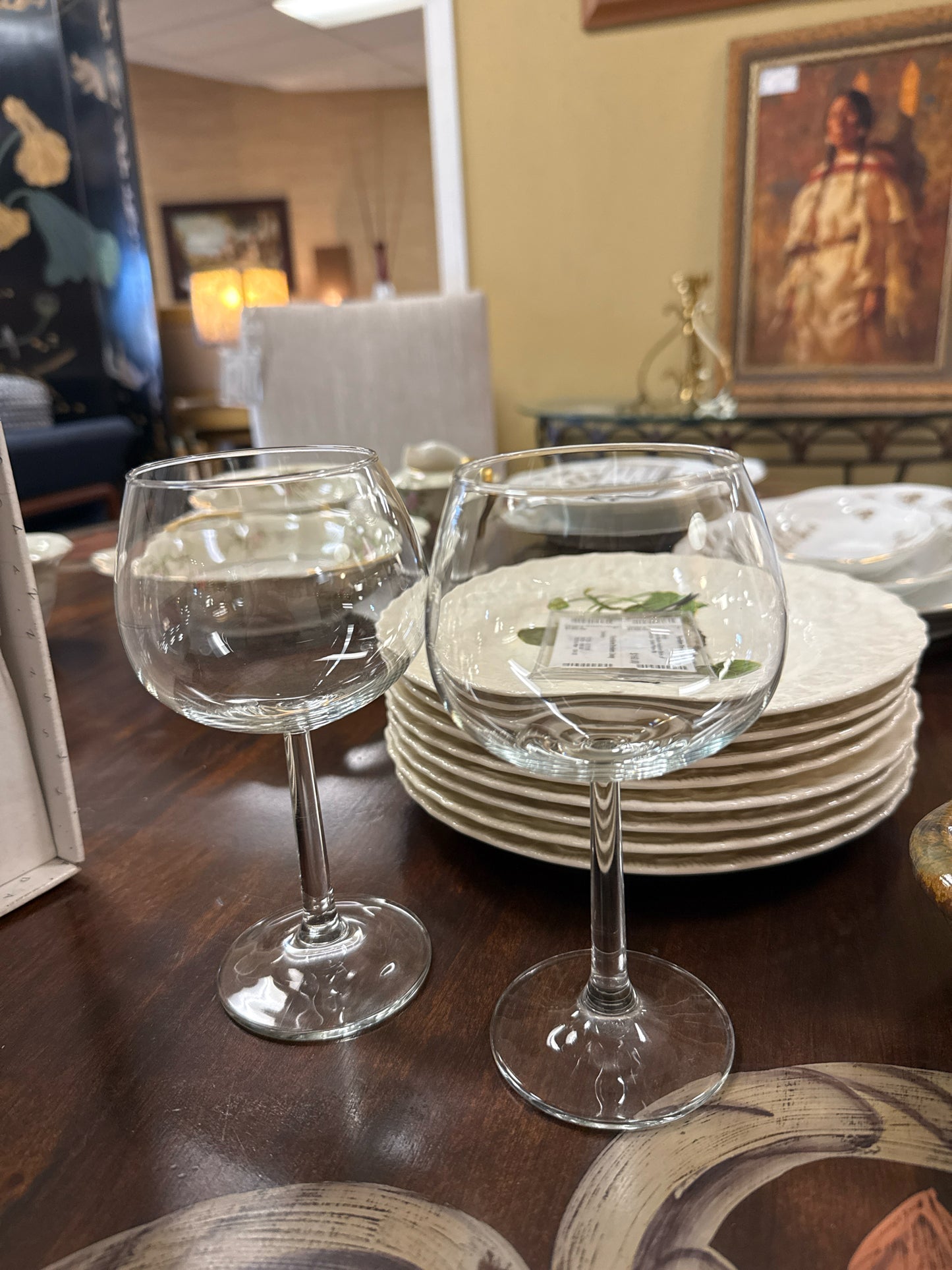 SET of 8 DANSK Balloon Style Wine Glasses