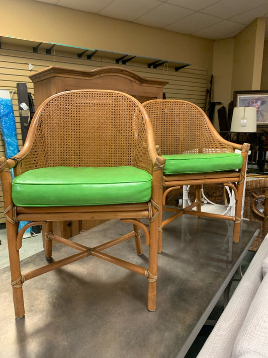 Pair McGuire Bamboo/Cane Chairs (Set 2)