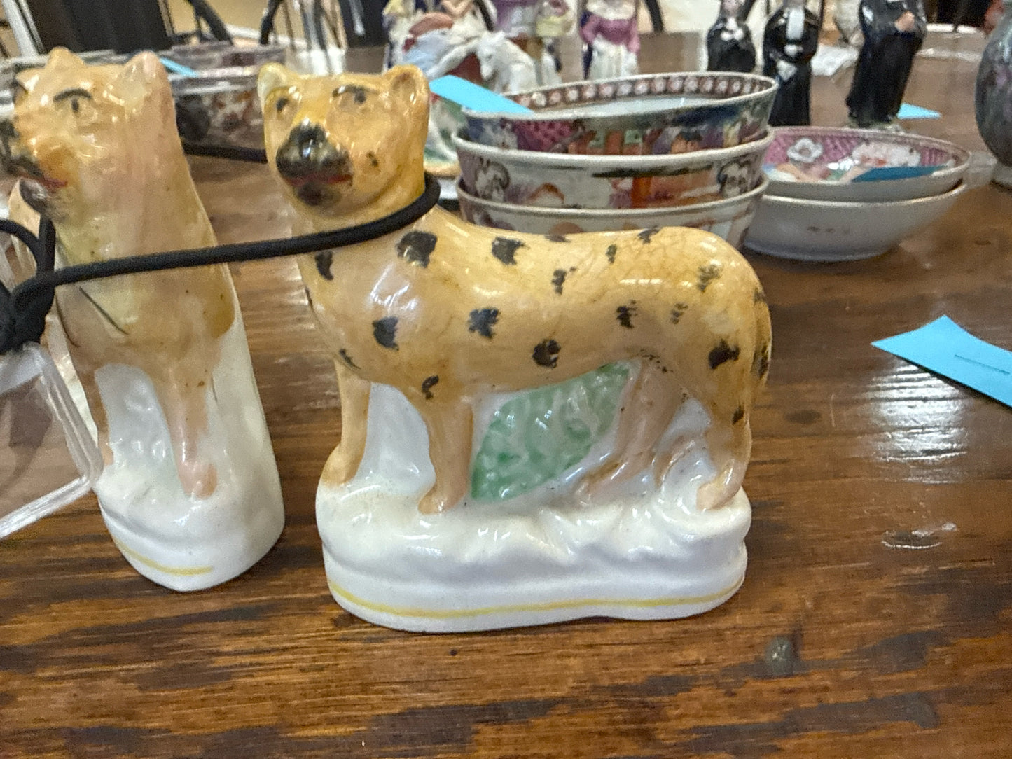 PAIR of Staffordshire Feline Figurines