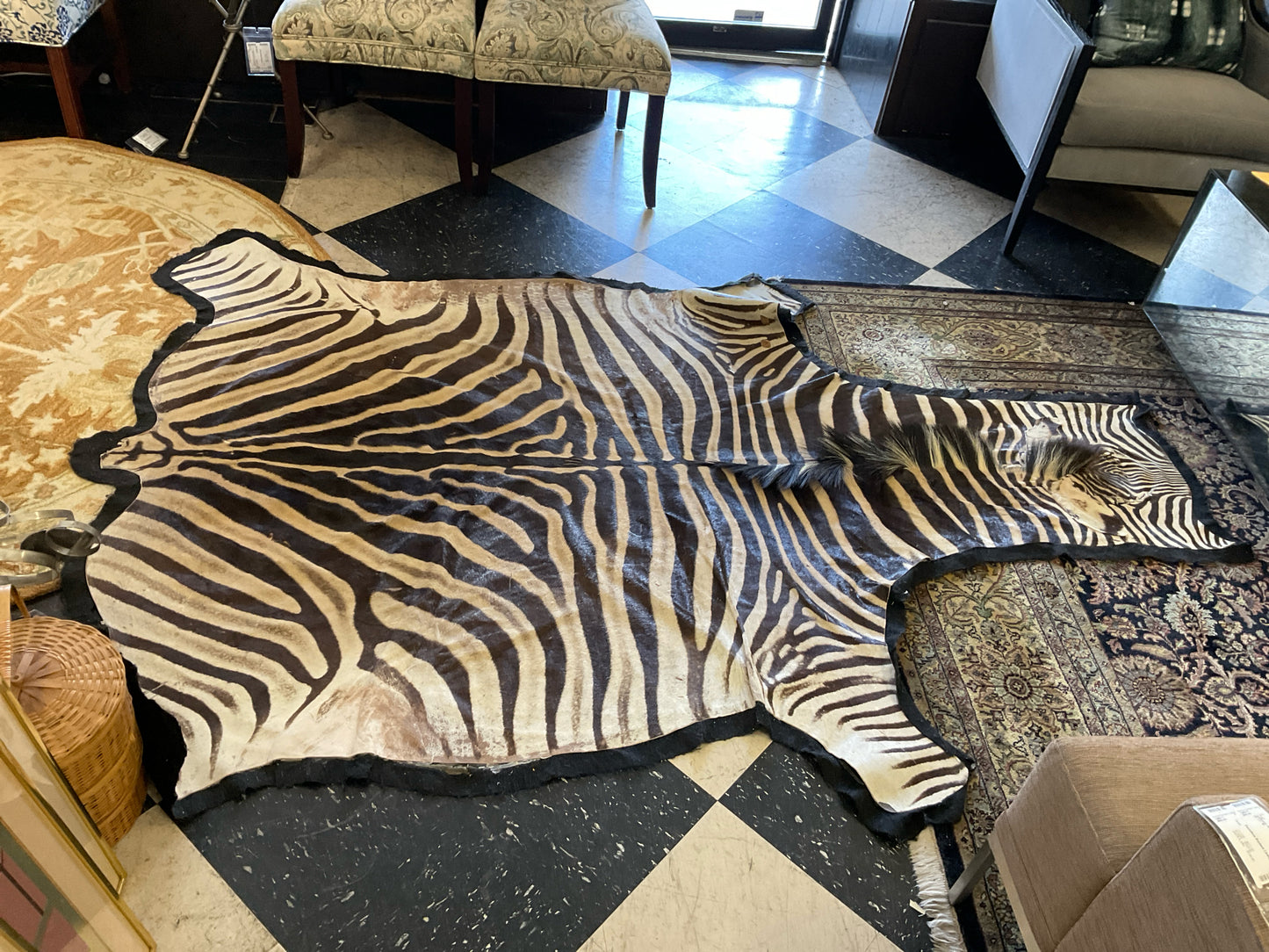 Authentic African Zebra Rug - 96" L X 60 1/2" W