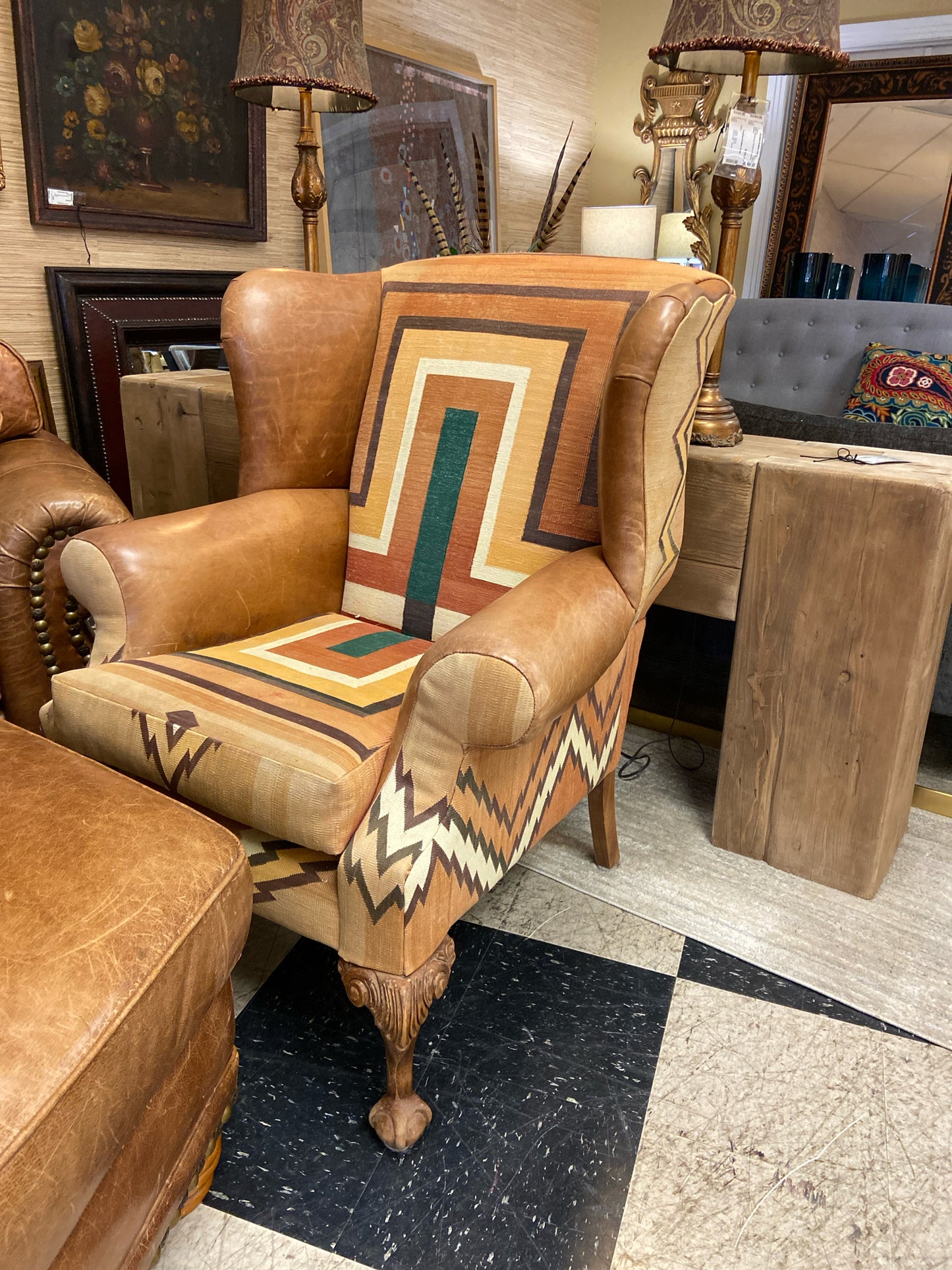 Wingback Santa Fe Upholstery & Leather Chair