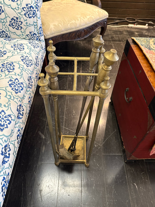 Vintage Brass Fireplace Tools