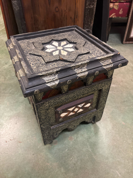 Handcrafted Reproduction Syrian Side Table w/ Mother of Pearl Inlay