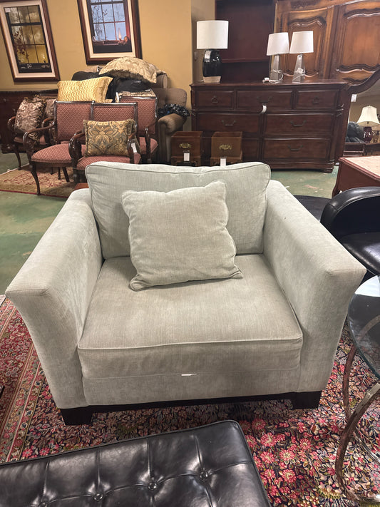 Light Sage Green Club Chair w/Pillow
