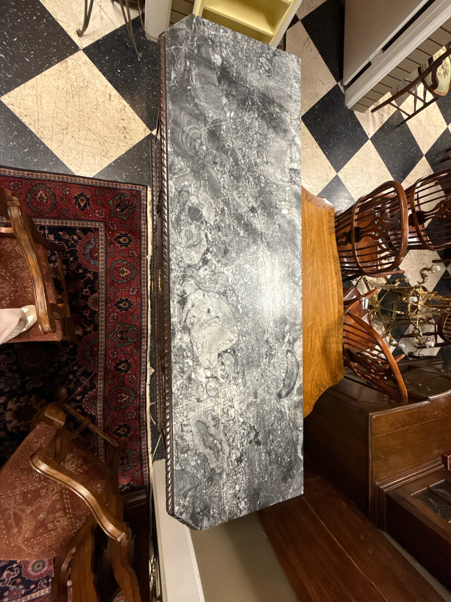 Antique Sideboard w/Marble Top