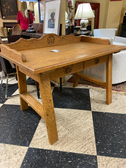 Wood Desk w/ Texas Accent