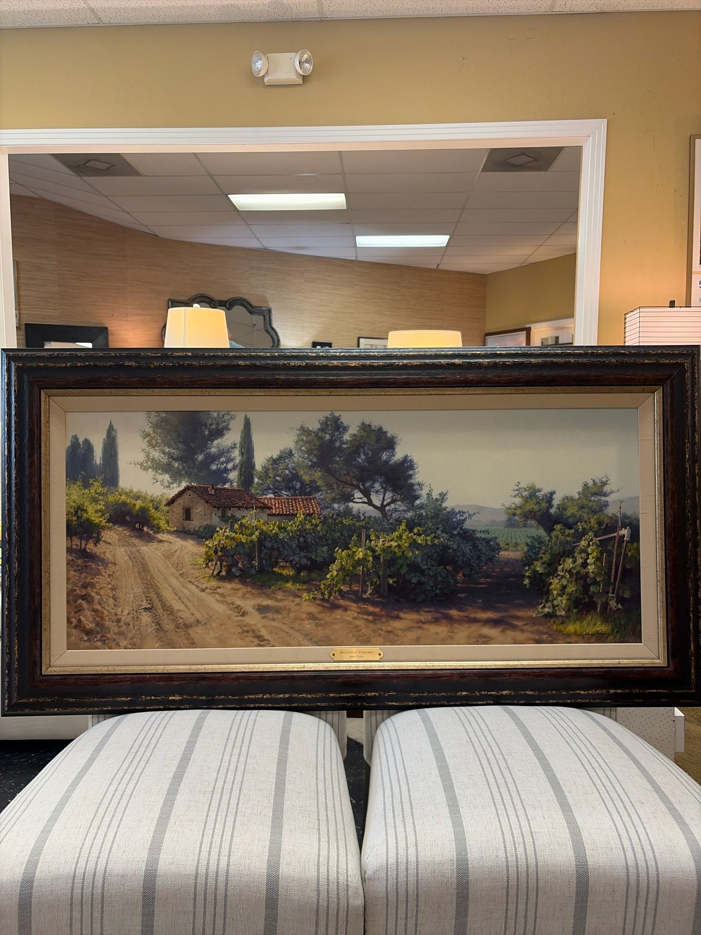 45x25 Signed Giclee Monterrey Vineyard by June Carey
