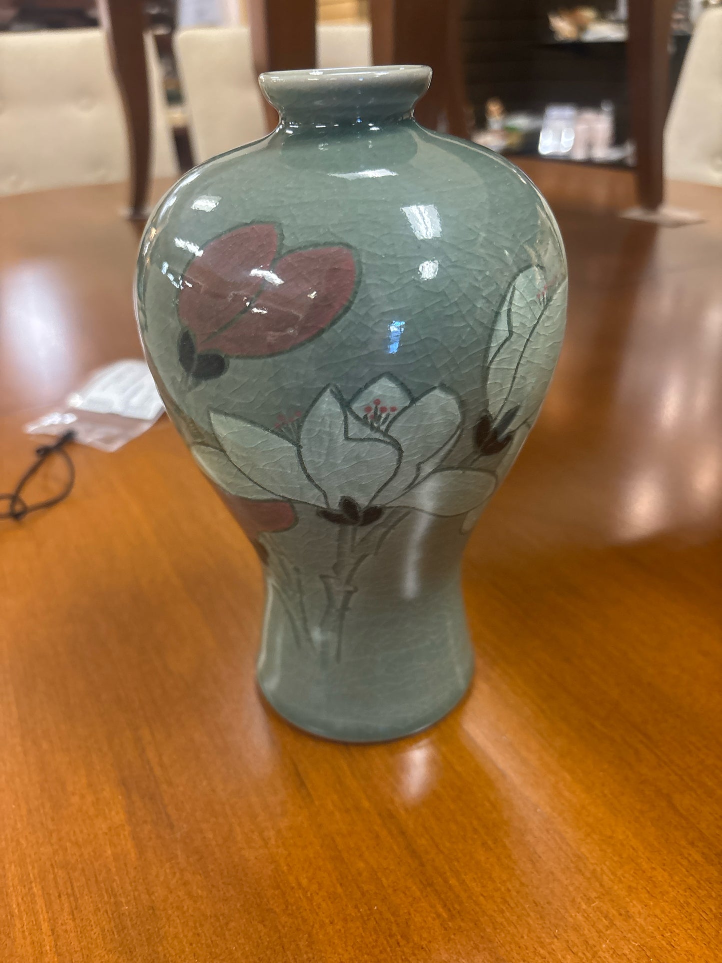 Vintage Chinese Vase w/ Plum Flowers