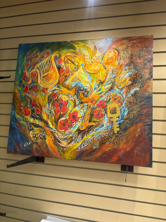 Signed Acrylic on Canvas "The Melody" Signed Elena Kotliarker(33x28)