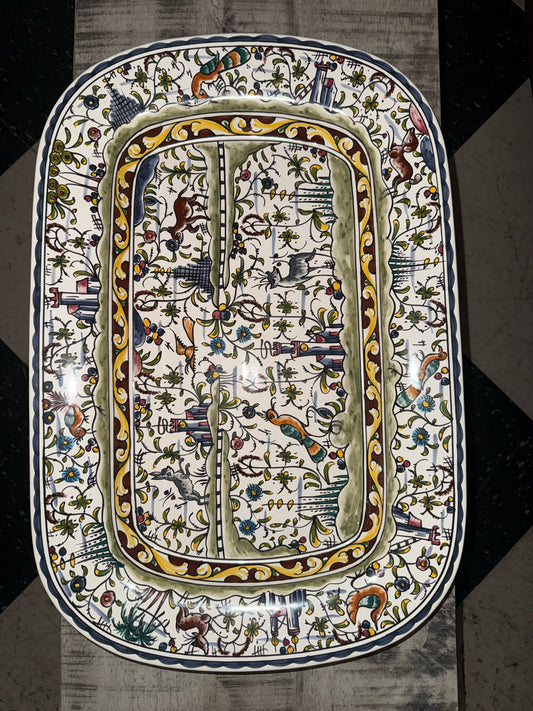 Williams Sonoma Portugese Hand Painted Large Serving Platter