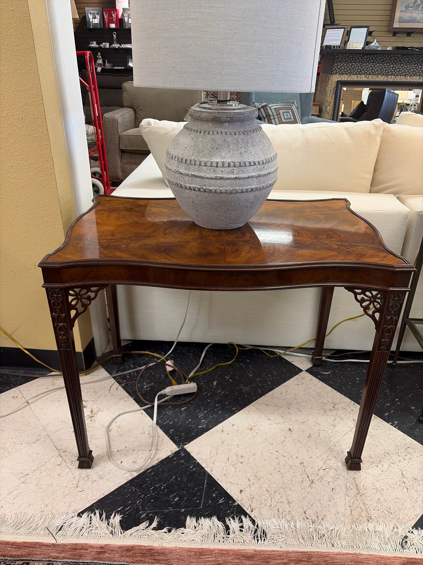Baker Side Table w/Certificate of Authenticity Attached Underneath(34x23)
