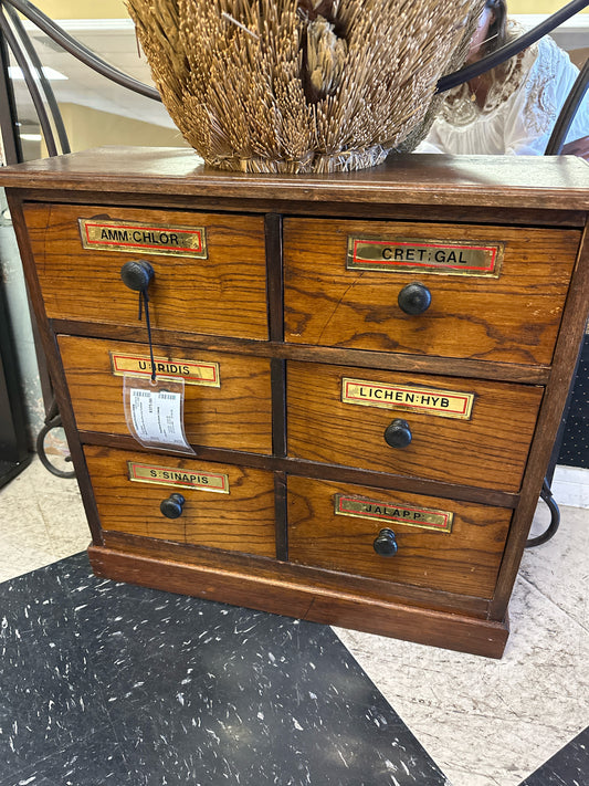 Small 6 Drawer Apothecary Cabinet