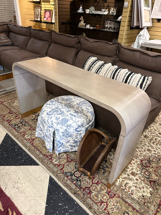 CTH Sherrill- 2-Toned Solid Maple/Veneers/Brass Accents "Waterfall" Table