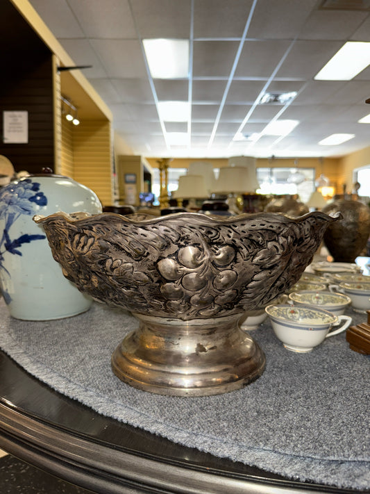 Silver Resin Footed Bowl