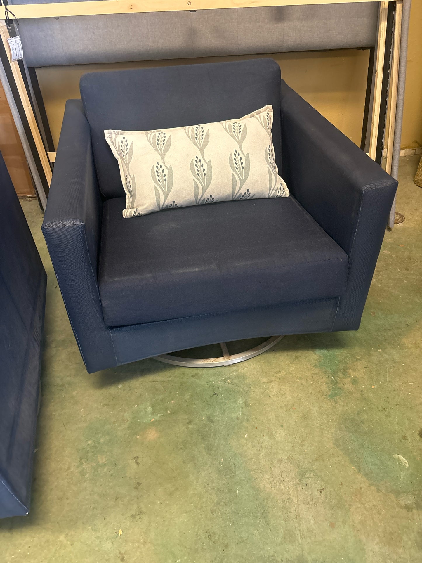 C & B Blue Dune Swivel Chair