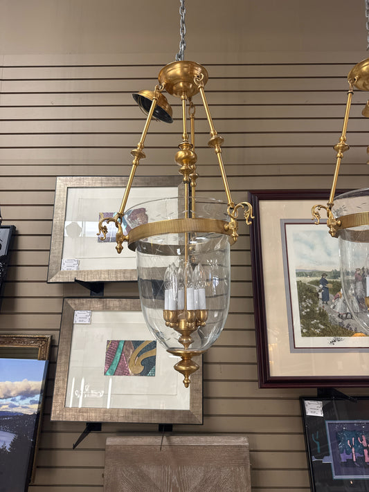 Colonial 6-Light Polished Brass Jamestown Foyer Chandelier (20wx42h)