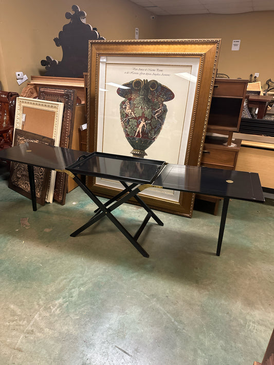 Black Butlers Tray Table w/ 2 Removable Legs