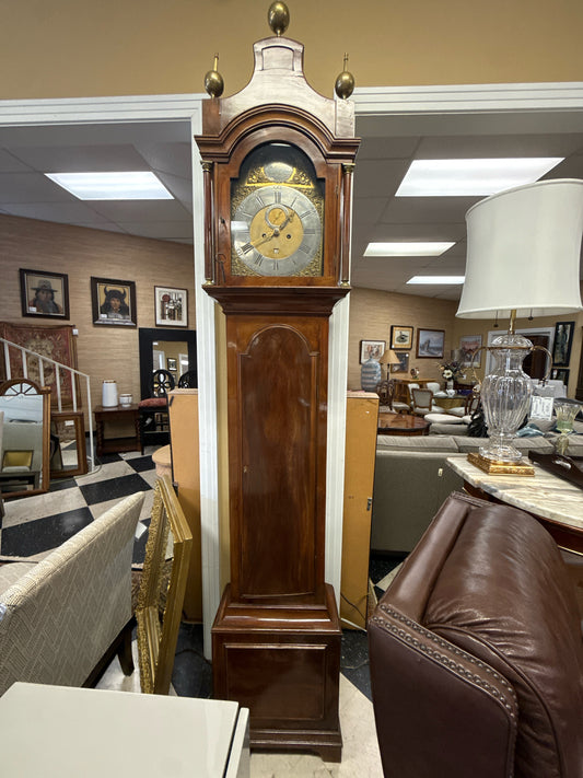 Antique English Wooden Long Case Grandfather Clock (78.7"x 23.6")- Ansorena Auct