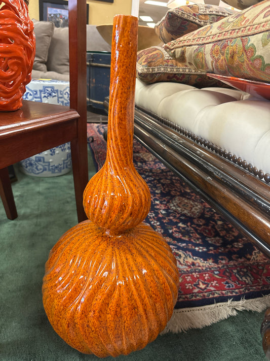 GV Orange Double Ball Vase 26"