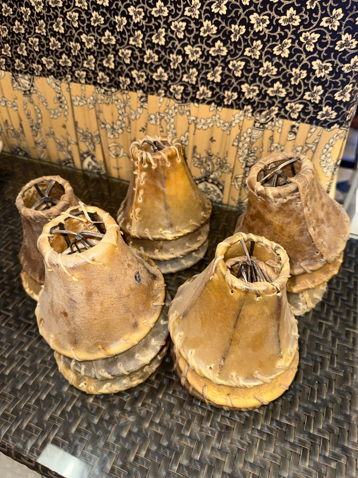 SET 14 Rawhide Chandelier Shades