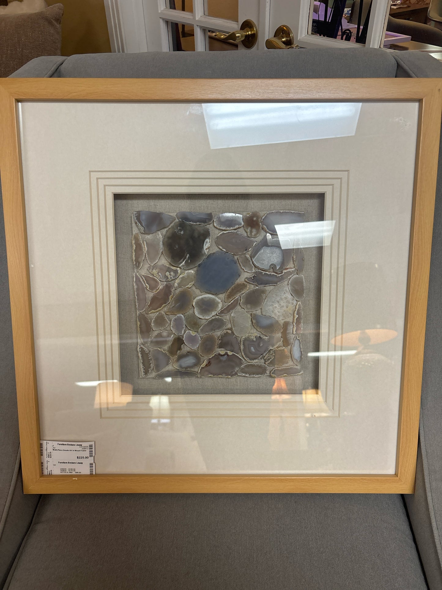 Multi-Piece Geode Art in Wood Frame