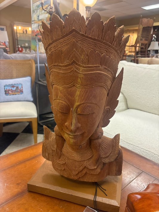Hand Carved Wooden Indonesian Statue