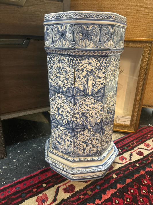 Blue & White Ceramic Umbrella Stand