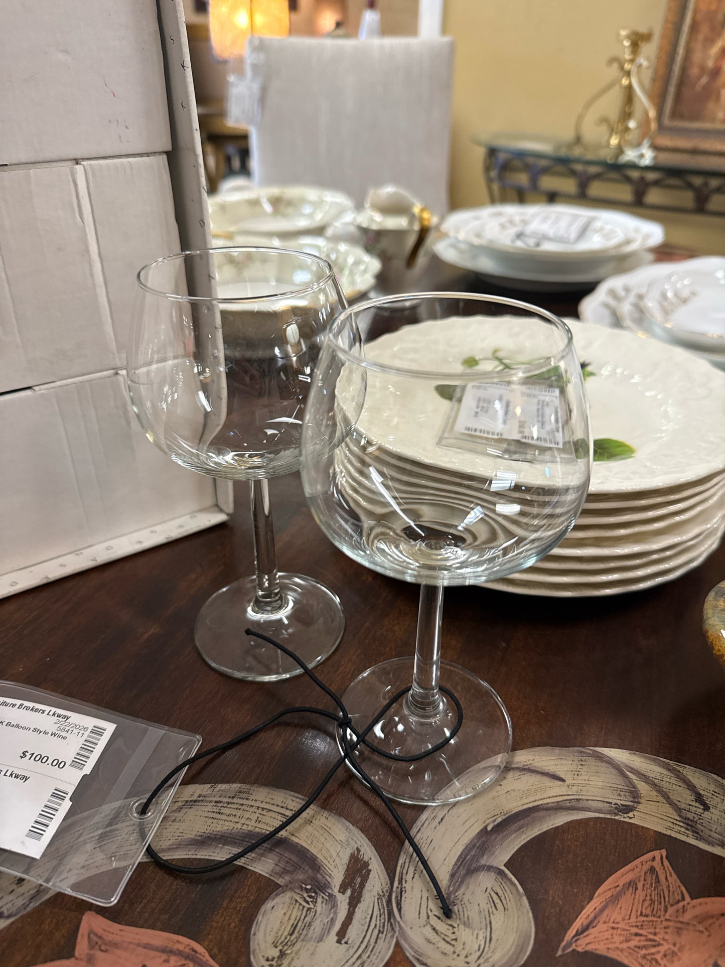 SET of 8 DANSK Balloon Style Wine Glasses