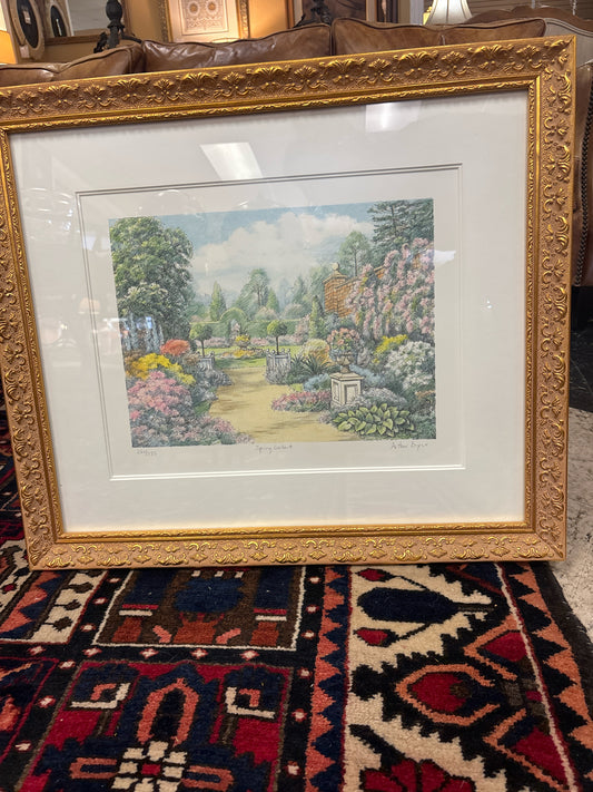 Signed & Numbered Lithograph "Spring Garden 4" (25x22)