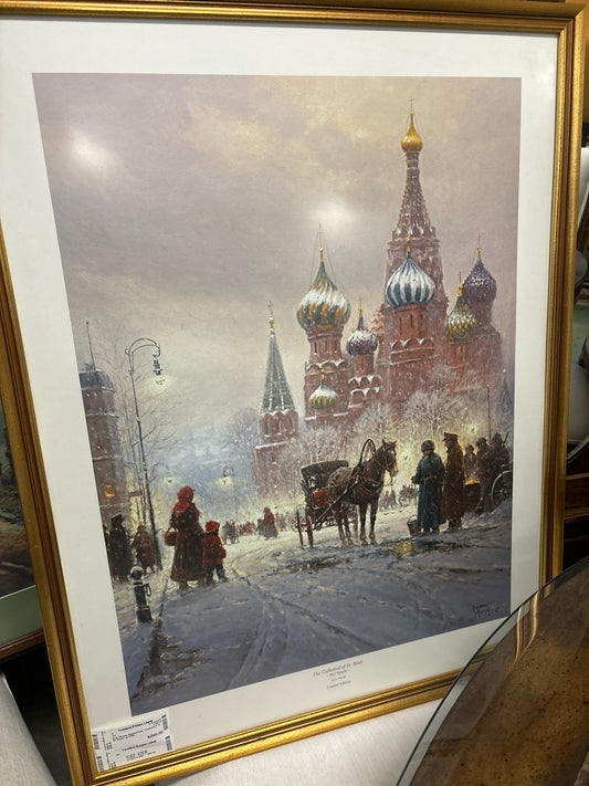 Guy Harvey Signed Print "Cathedral of St. Basil" w/ COA