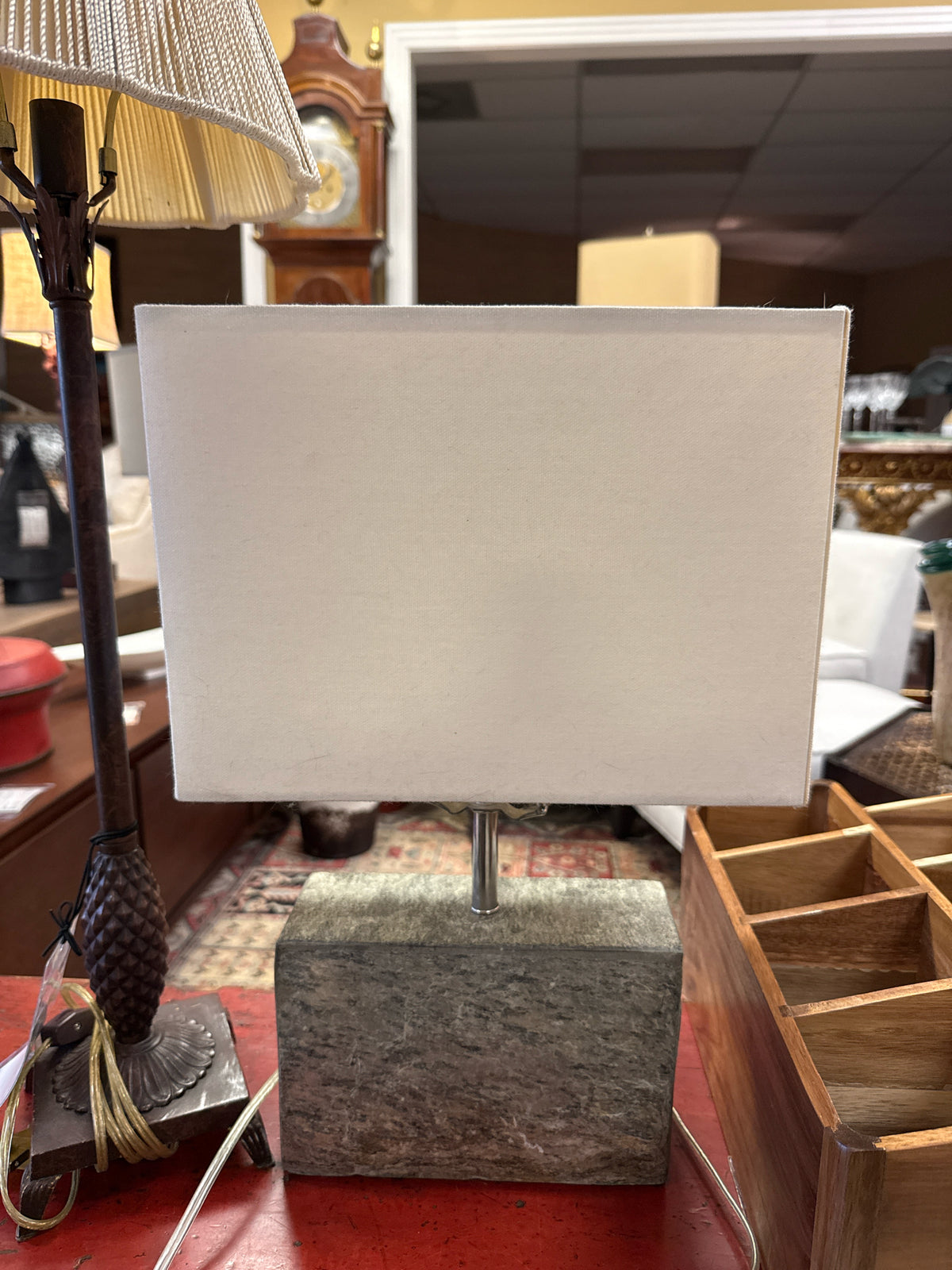Crate & Barrel- Orda Stone Slate Table Lamp