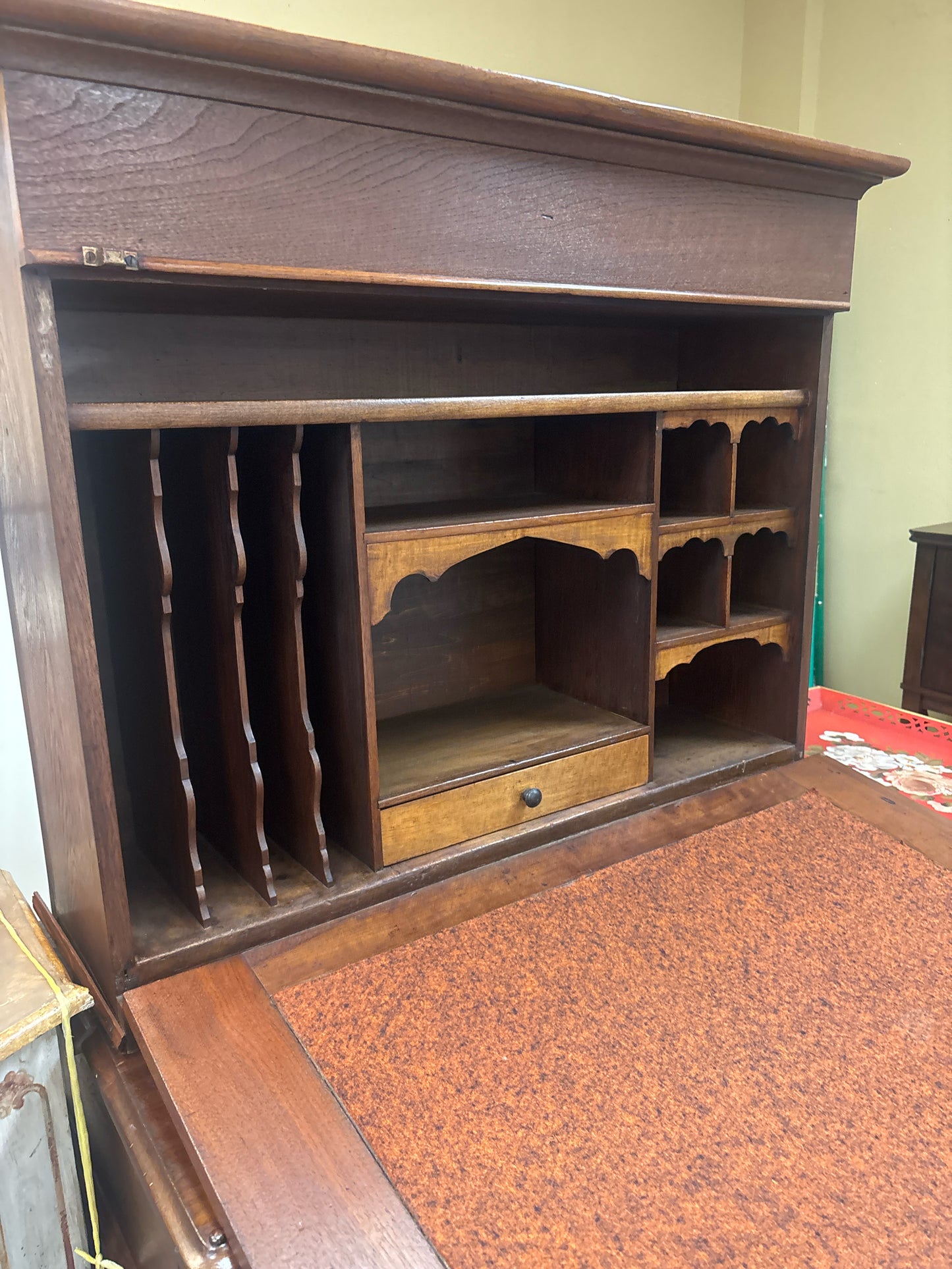 Antique Wood Secretary 36x32x61