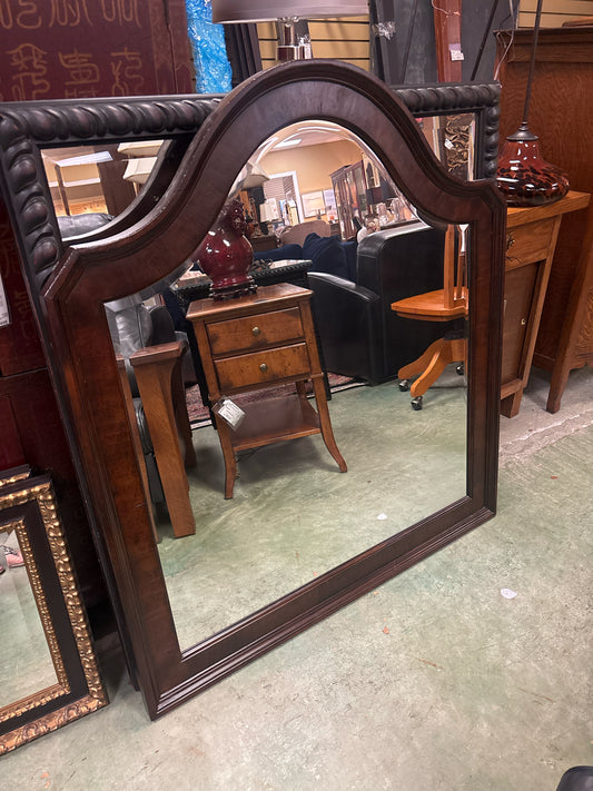 Stanley Beveled Mirror w/ Wood Arch Frame