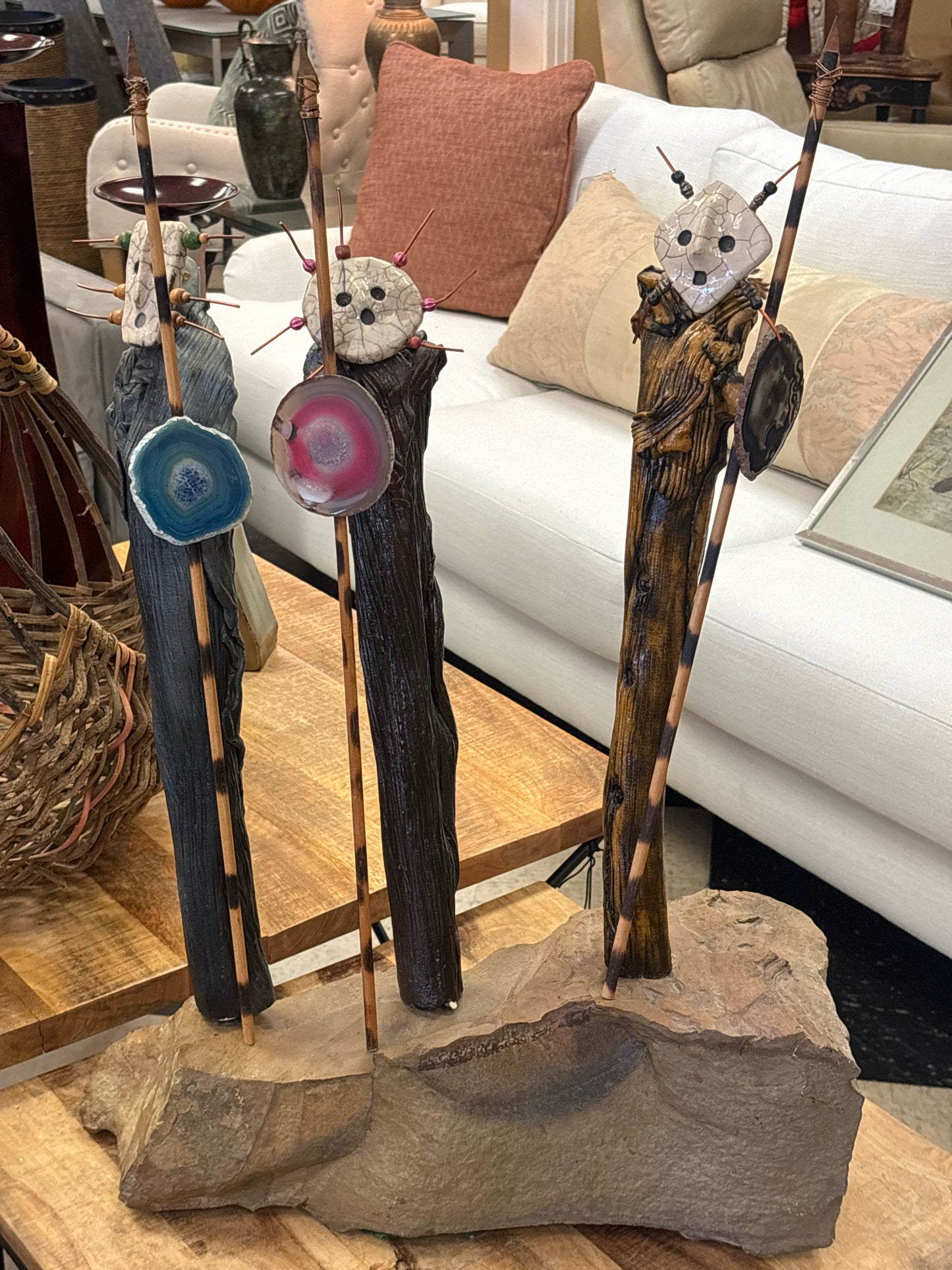 The Ancient One's Sculptors by Alan Burris of Choctaw nation  Set of 3