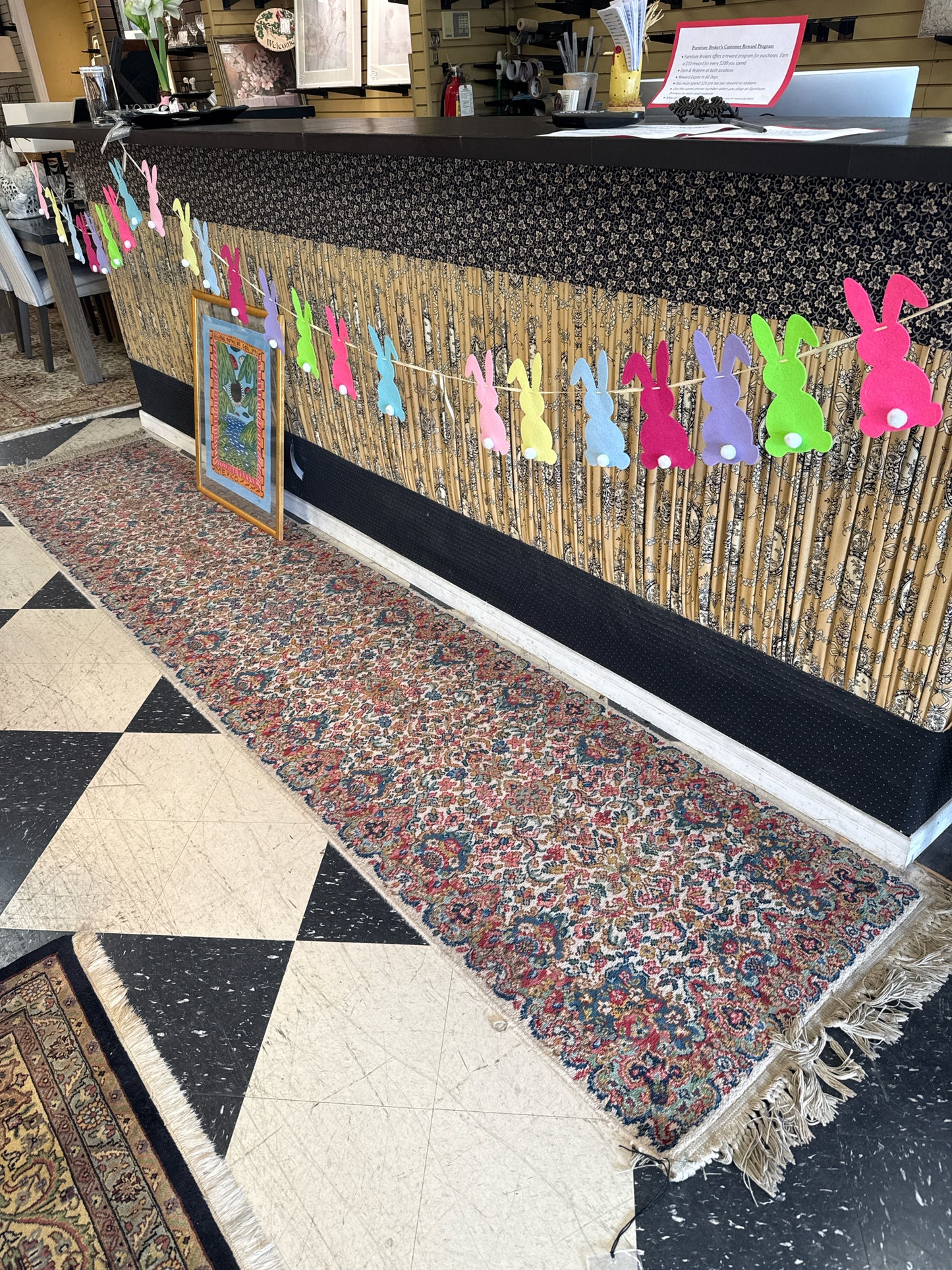 Cream & Multicolor Karastan Runner Rug (12x2.5)