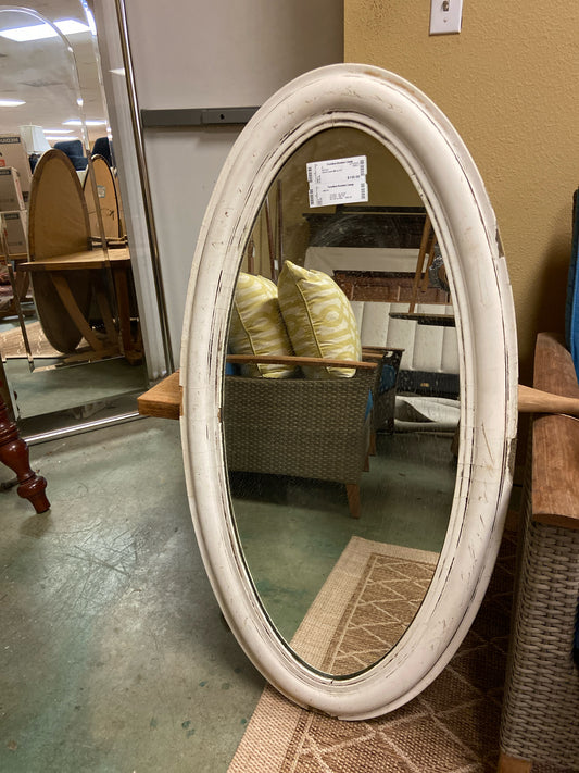 Oval Cream Mirror 41"