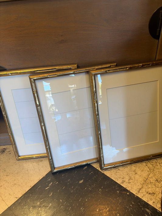 Signed Original Line Series w/Gold Bamboo Frames-SET of 3 (12"x15")by E.Dregits