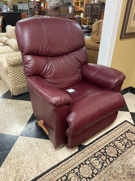 LAZY BOY Maroon Leather Recliner