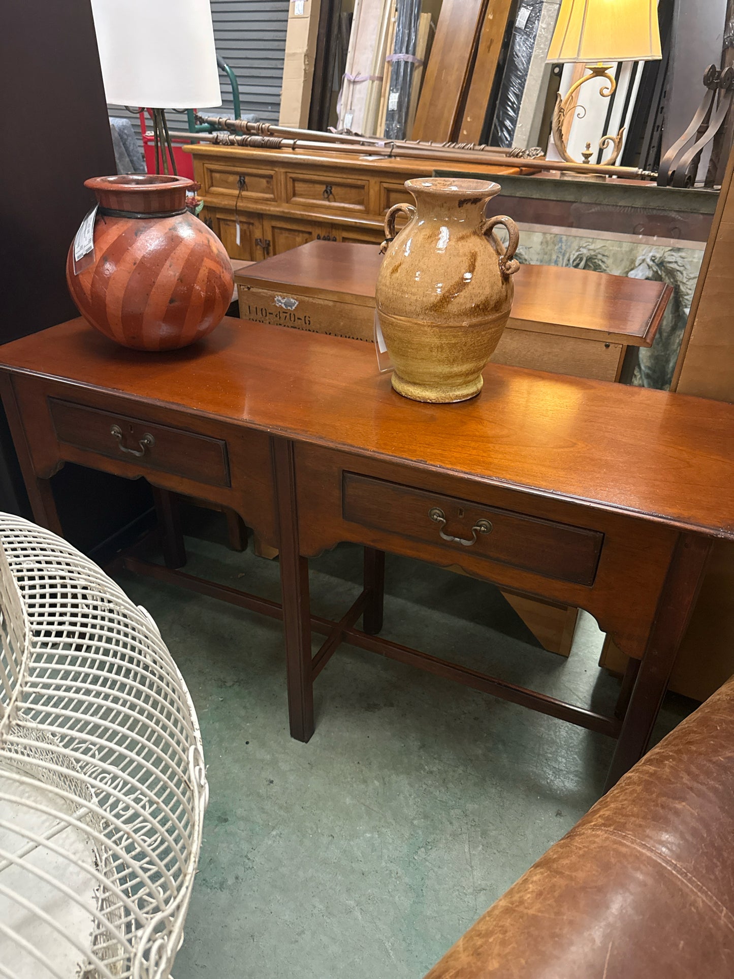 Drexel Heritage Sofa / Console Table with 2 Drawers