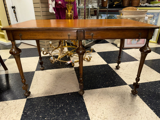 Vintage 2-Drawer Wood Desk/Table