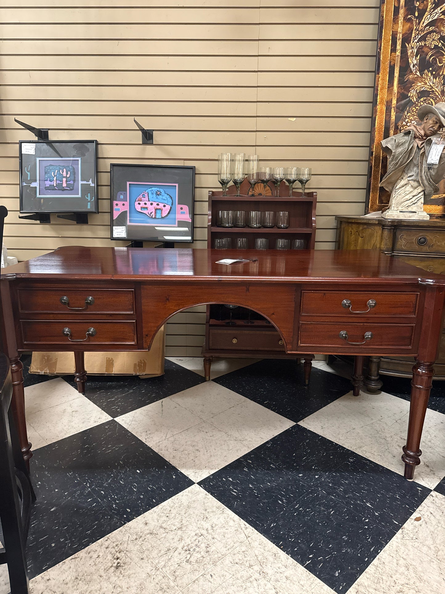 Solid Wood Desk w/4 Drawers