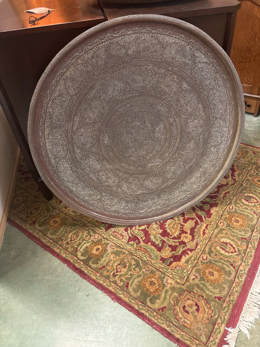 33 1/2" Brass Wall Hanging Tray