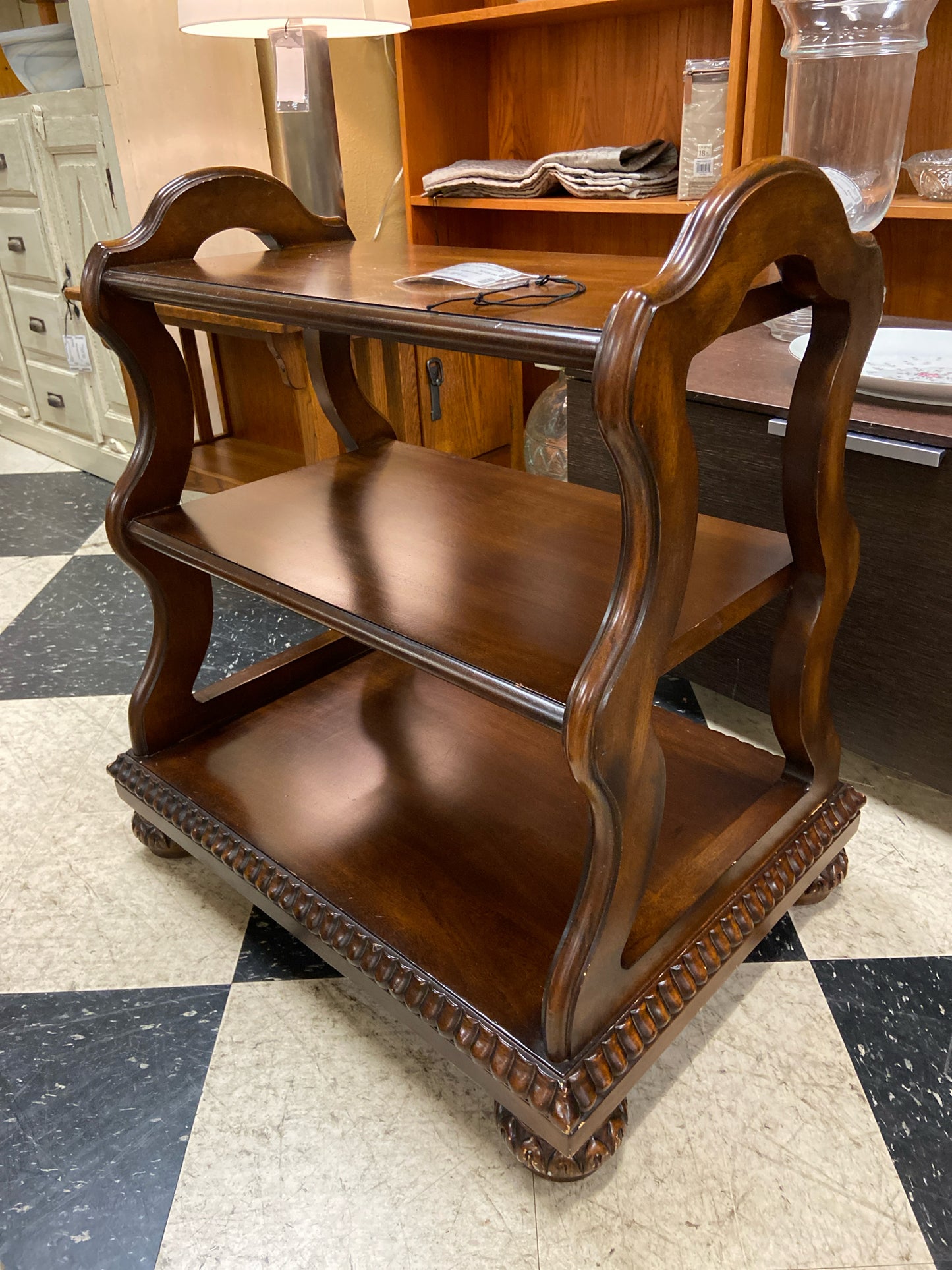 3 Tier Cherry Wood Bookcase (27"W  x  19"D  x  31"T)