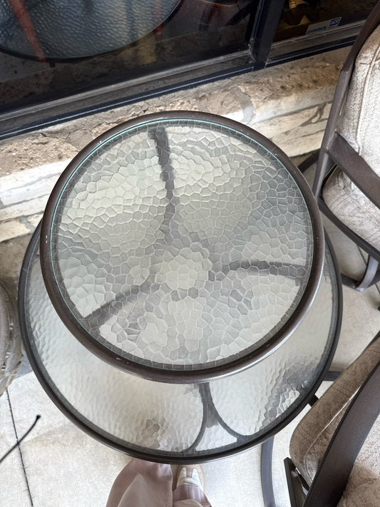 PAIR Brown Jordan Round Outdoor Side Table