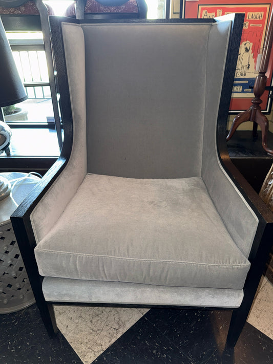 Restoration Hardware French Contemporary Slope Arm Wingback Chair Gray/Black