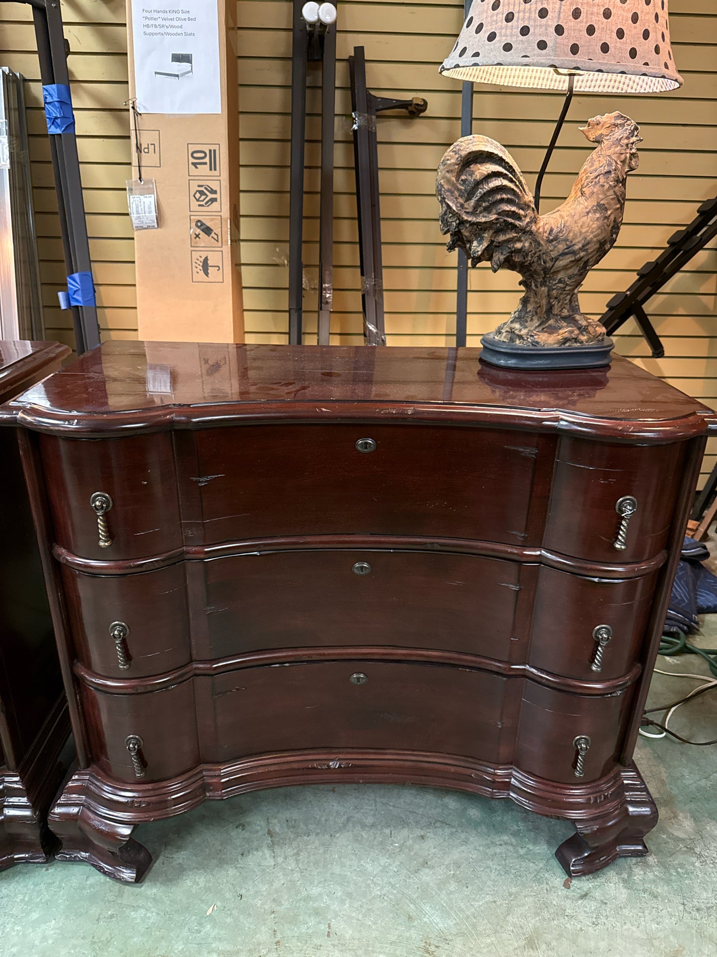 Dark Wood 3-Drawer Dresser