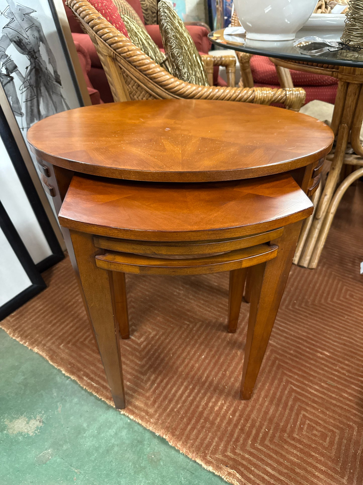 Solid Wood Nesting Tables (2pcs)
